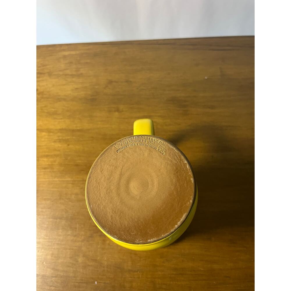 Deneen Pottery Golden Eagle Inn Bedford PA Yellow Handmade Stoneware Mug 2020 - Picture 6 of 8